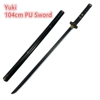 1: 1 Cosplay Kılıç Zoro Katana Trafalgar Hukuk Siyah Kılıç Silah Katana Ninja Bıçak Samuray Prop Güvenlik PU Oyuncak 104cm