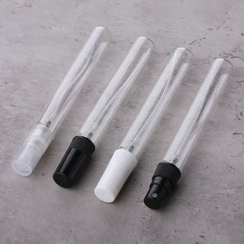 10ml Doldurulabilir Parfüm Şişeleri Boş Plastik Kap Sprey Şişesi Şeffaf Mini Cam Şişeler Örnek Test Cihazı Parfüm Şişesi