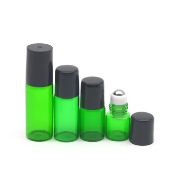 20 adet Boş 1 ml 2 ml 3 ml 5 ml Yeşil Cam Silindir Şişe Parfüm Uçucu Yağ Şişesi 5 ml Roll-On Şişe Ücretsiz Kargo