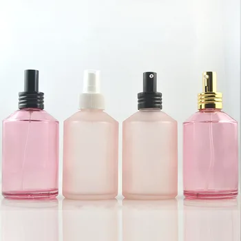 200 ml Açık Pembe Sprey Şişesi Buzlu Cam Şişe Doldurulabilir şampuan şişesi Boş Duş Jeli Flakon Emülsiyon Kozmetik Ambalaj