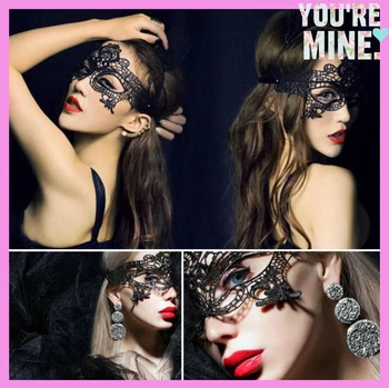 2000 adet! Siyah Seksi Kadınlar Lady Kız Dantel Maske Kesme Göz Yüz Maskesi Cadılar Bayramı Masquerade fantezi parti elbisesi Kostüm, ayarlanabilir