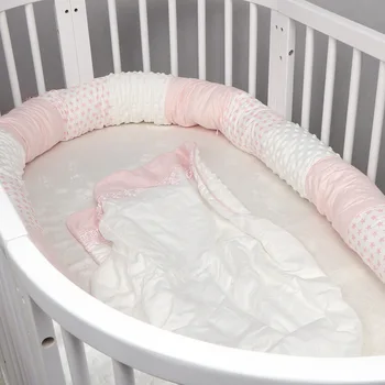 250cm bebek yatağı Tampon Bebek yatağı Koruyucu Beşik Tampon Uzun Yumuşak Yastık bebek yatağı Çit Bebek Odası Dekor için Yatak Aksesuarları