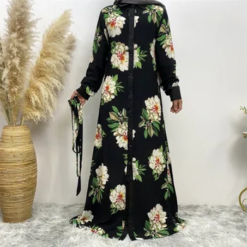 Abaya Bayan Moda 7XL Müslüman kadın Giyim Dubai Türkiye uzun elbiseler Arap Başörtüsü Jalabiyat Ramazan أققم ملابسسسلامية