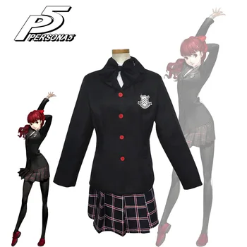 Anime Persona 5 Cosplay Menekşe okul üniforması