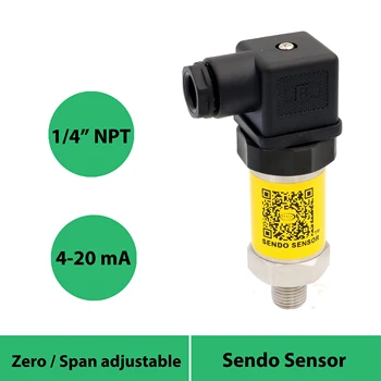 basınç sensörü 4-20mA, 12V, 24V, 36V besleme, basınç 0-350 mbar, 10 bar, 100 bar, 200 bar, 250 bar, 400 bar, 1/4
