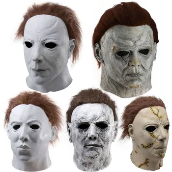 Cadılar bayramı Cosplay Maske Mike Mel Mehtap Panik Terör Lateks Korku Michael Myers Maskesi Tam Yüz Kask Parti Korkunç Maske Sahne