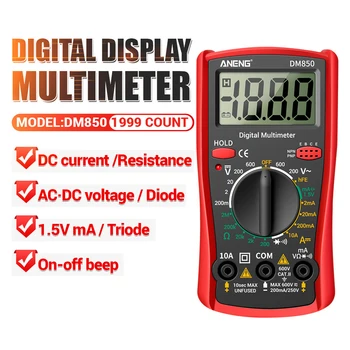 Dijital Multimetre 6000 Sayımlar Direnç Ohm Kap Hz 600a Profesyonel Çok Fonksiyonlu Yangın Tel Test Voltmetre akım test cihazı