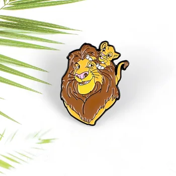 DİSNEY Aslan Kral Mufasa Simba Cosplay Kostüm Metal Rozet Pin Alaşım Broş Aksesuarları Sahne
