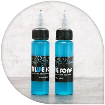 ELECOOL Microblading 40 ml Mavi Sabun Temizleme ve Yatıştırıcı Çözüm Dövme Stüdyosu Kaynağı Dövme Aksesuarları Dövme Temizleme Kaynağı