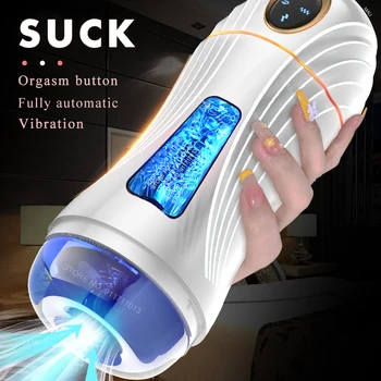 Erkek Masturbator Oyuncaklar Otomatik Emme mastürbasyon kupası Erkekler İçin Derin Boğaz Oral Vajina Emme Oral Seks Titreşimli Seks Makinesi