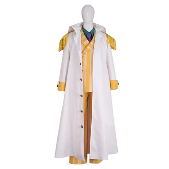 Film Gorousei Kizaru Taisho Borsalino Cosplay Kostüm Amiral Üniforma Tam Set Cadılar Bayramı karnaval Cosplay Kıyafetler Suit