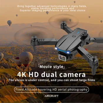 Hava İHA K3 E99 Pro RC Mini Drone 4k Çift Kamera Profesyonel Üç Taraflı Engellerden Kaçınma Drones Helikopterler Oyuncaklar Hediye Drone