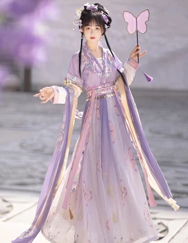 Kadın Lady Orijinal Han Fu Tang Hanedanı İşlemeli Çin Tarzı Zarif Peri