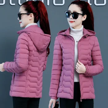 Kış Ceket Kadın Parkas Cep Gevşek Kalınlaşmak Sıcak kapüşonlu ceket Ceketler Kadın Kore Ekmek Parka Aşağı Pamuk Mont