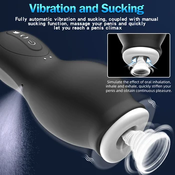 Masturbator Kupası Seks Oyuncakları Erkekler İçin mastürbasyon kupası Otomatik Emme Erkek Oral Penis Vibratör Seks Oyuncakları Erkekler İçin Oral Seks Makinesi