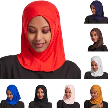 Müslüman Kadınlar Tek Parça Amira Anında Başörtüsü Tam Kapak Underscarf İç Başörtüsü Eşarp İslam Peçe Başkanı Wrap Türban Kadın