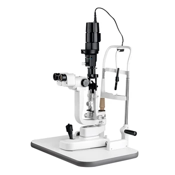 Optik Oftalmik ekipmanlar 5 Adım Büyütme Optometri Taşınabilir Mikroskop Dijital Yarık Lamba