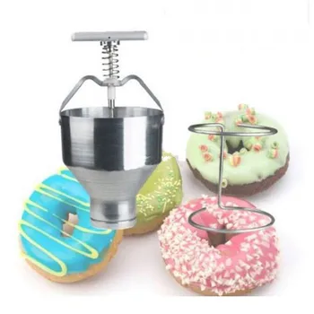 Paslanmaz Çelik Çörek Kalıpları El Manuel donut yapma makinesi Makinesi Kek Makinesi