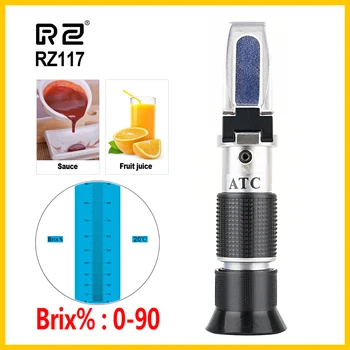 RZ Yüksek konsantrasyon Brix Refraktometre 0~90% Bal Arıları Şeker Gıda Içecekler Içeriği Arıcılık RZ117
