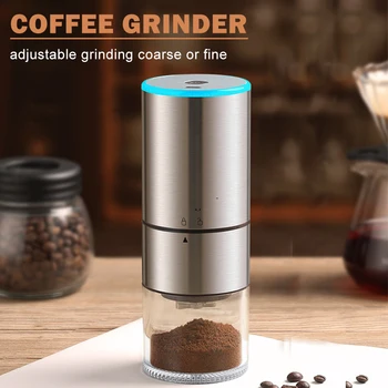 Taşınabilir Elektrikli Kahve Değirmeni 420 Paslanmaz Çelik Ev Mutfak Tahıl Fındık Fasulye Baharat biber öğütme Makinesi USB Şarj Edilebilir