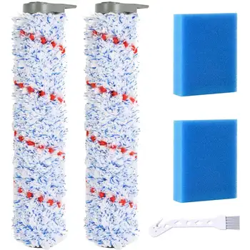 Yedek rulo fırça için Tineco İFloor ıslak Kuru Akülü Elektrikli Süpürge, 2 Paket Rulo Fırça + 2 Ön Filtre Köpük